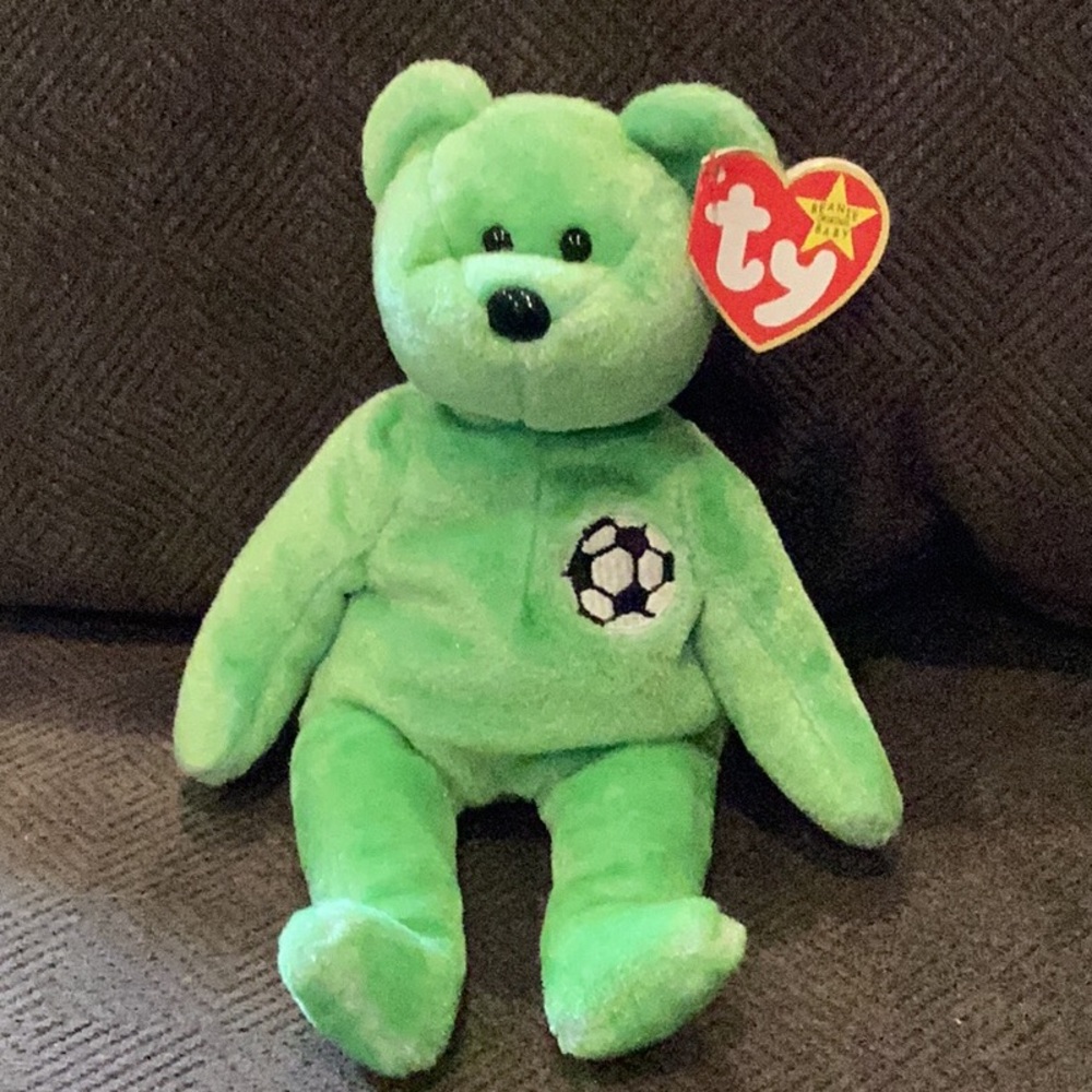 Ty Beanie Baby Soccer Kicks Bear 💜 BOGO